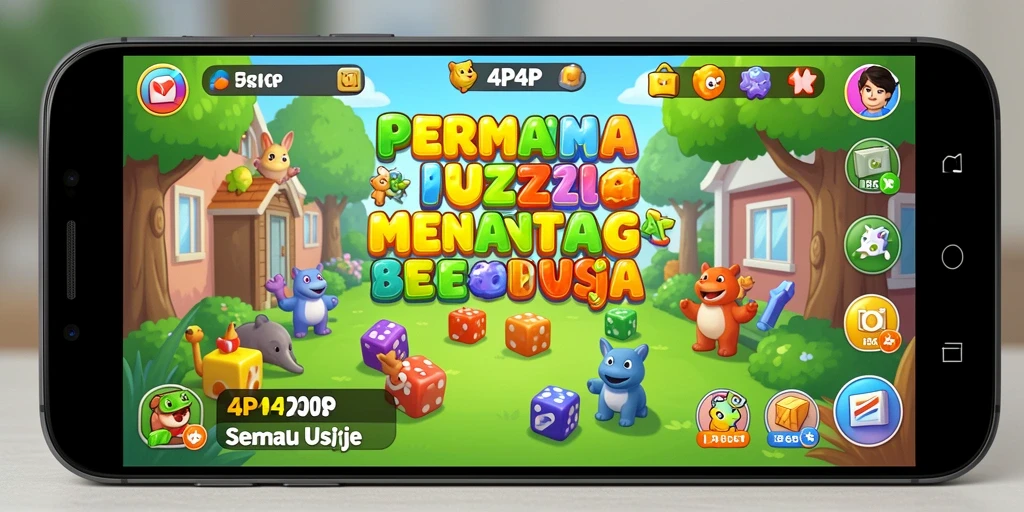 Screenshot gameplay 4P4P yang menampilkan tantangan puzzle.