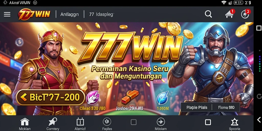 Tampilan gameplay seru di 777WIN saat bermain Kasino.