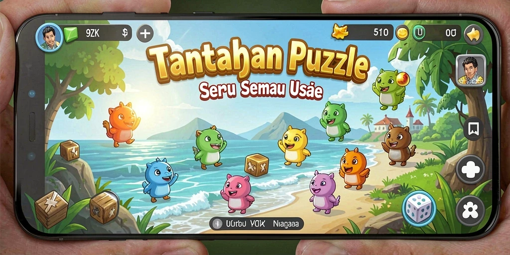 Screenshot 9ZK menampilkan gameplay menarik dan tantangan puzzle yang seru.