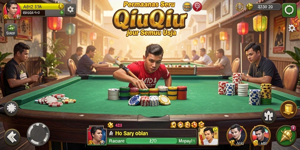 Tampilan screenshot utama AA62 menunjukkan gameplay QiuQiu yang seru.