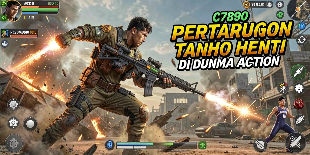 Tampilan menarik dari gameplay Action C7890 yang mendebarkan.