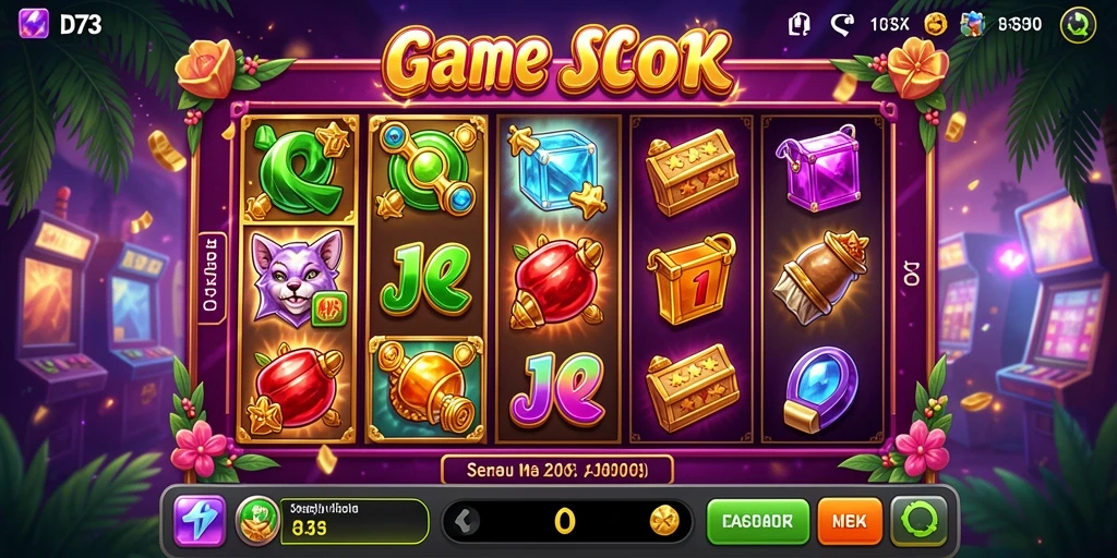Tampilan screenshot D73 dengan aksi gameplay Slot yang seru.