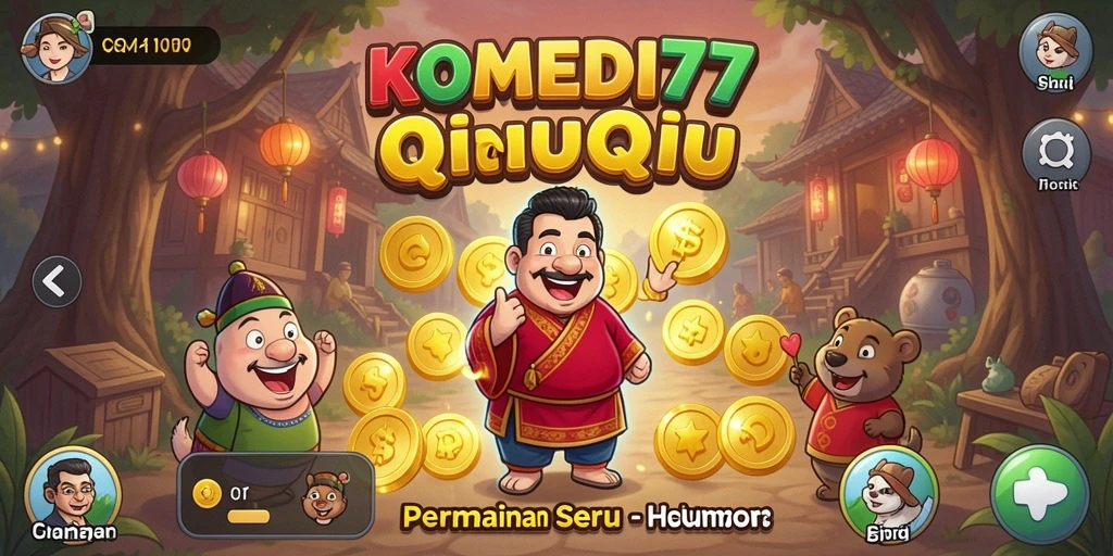 Screenshot KOMEDI77 menampilkan gameplay seru QiuQiu yang menghibur.