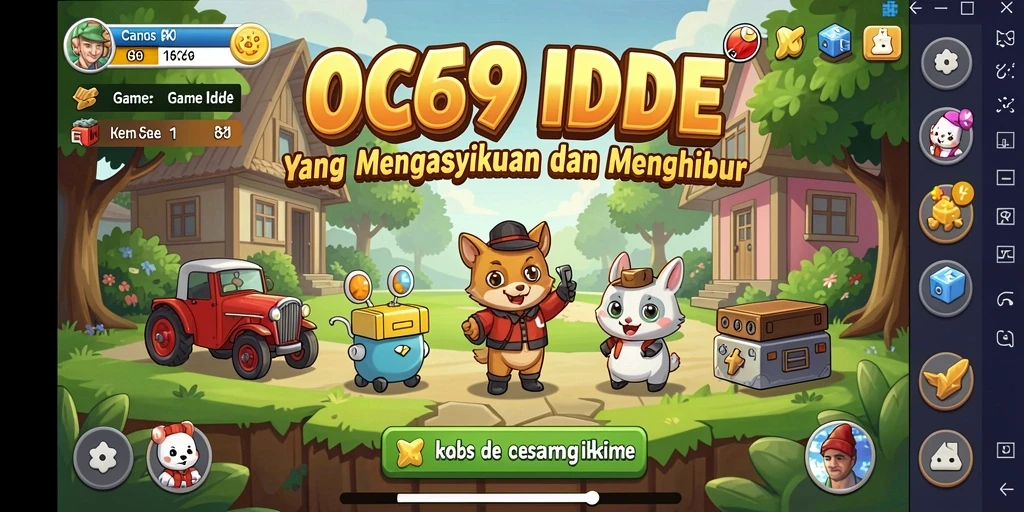 Tampilan gameplay OCE69 yang memikat dengan elemen Idle yang menarik.