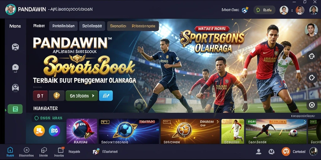 Tampilan gameplay menarik dari aplikasi Sportsbook PANDAWIN.