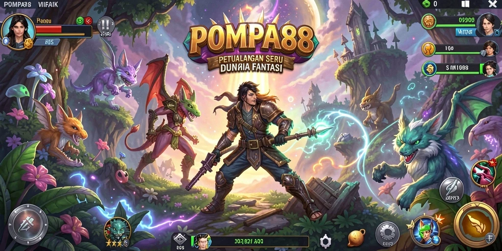 Tampilan gameplay POMPA88 yang menakjubkan di dunia petualangan.