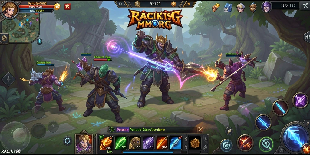 Tampilan gameplay seru dalam dunia MMORPG RACIK198.