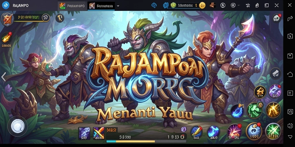 Gameplay mendebarkan dalam RAJAMPO, penuh petualangan dan strategi.