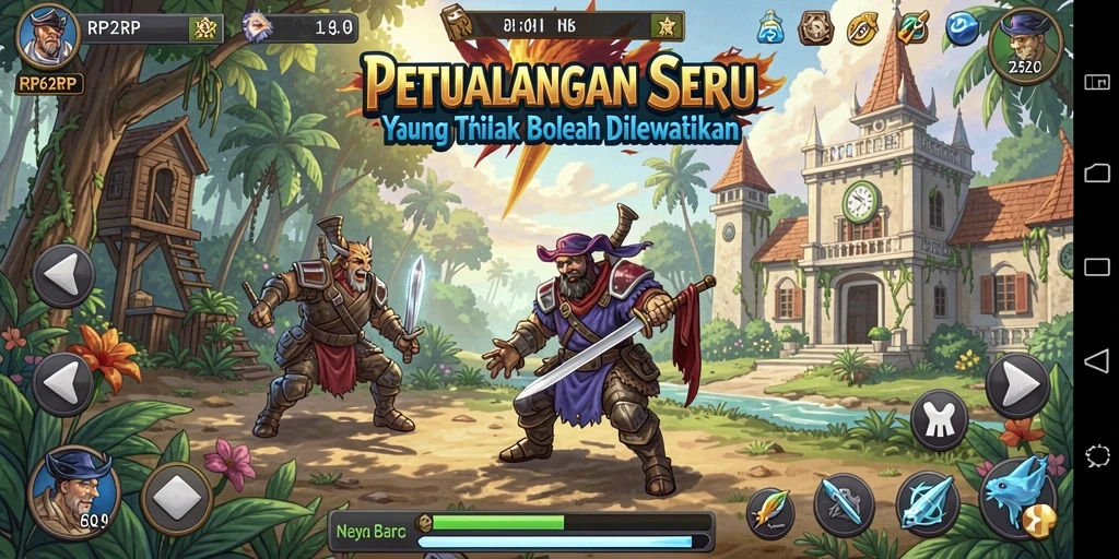 Screenshot gameplay RP62RP menampilkan aksi seru di dunia petualangan.