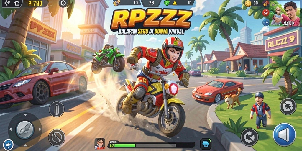 Gameplay Racing RPZZZ yang memukau dan mendebarkan.