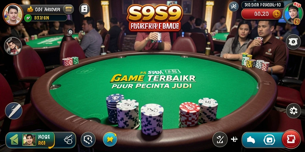Tampilan dinamis gameplay poker di aplikasi S9S9.
