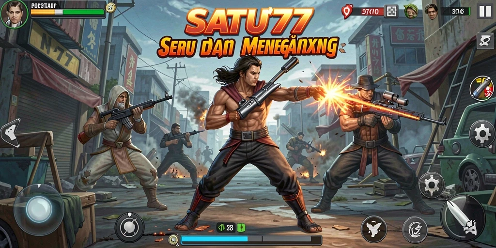 Tangkapan layar dari gameplay seru SATU77 dalam pertarungan sengit.