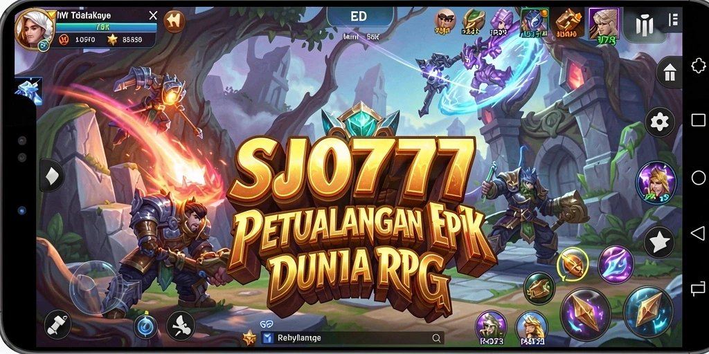 Tangkapan layar SJO777 menampilkan aksi pertarungan seru dalam RPG.