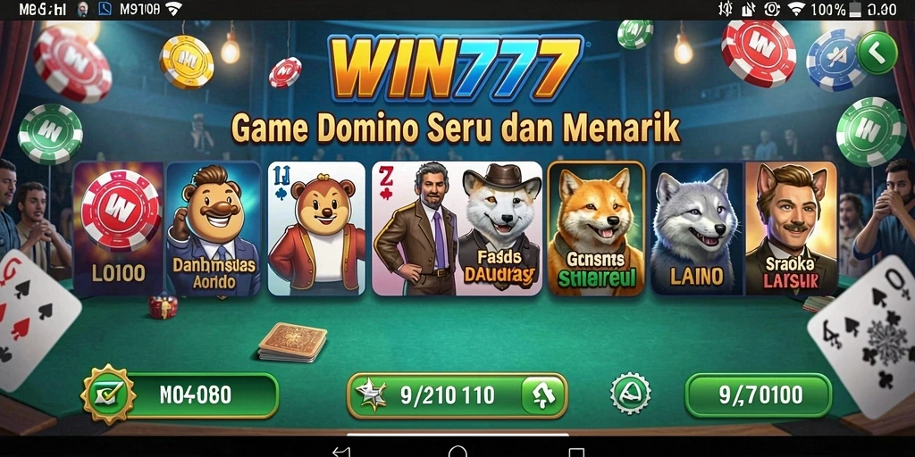 Gameplay seru dari WIN777 di dalam aplikasi Domino.